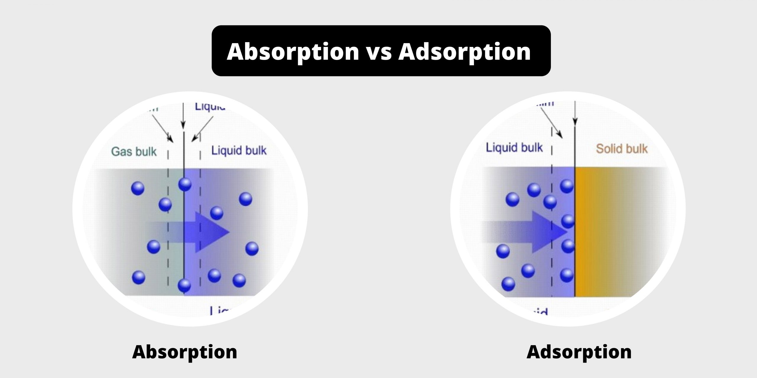 Differences Between Absorption and Adsorption