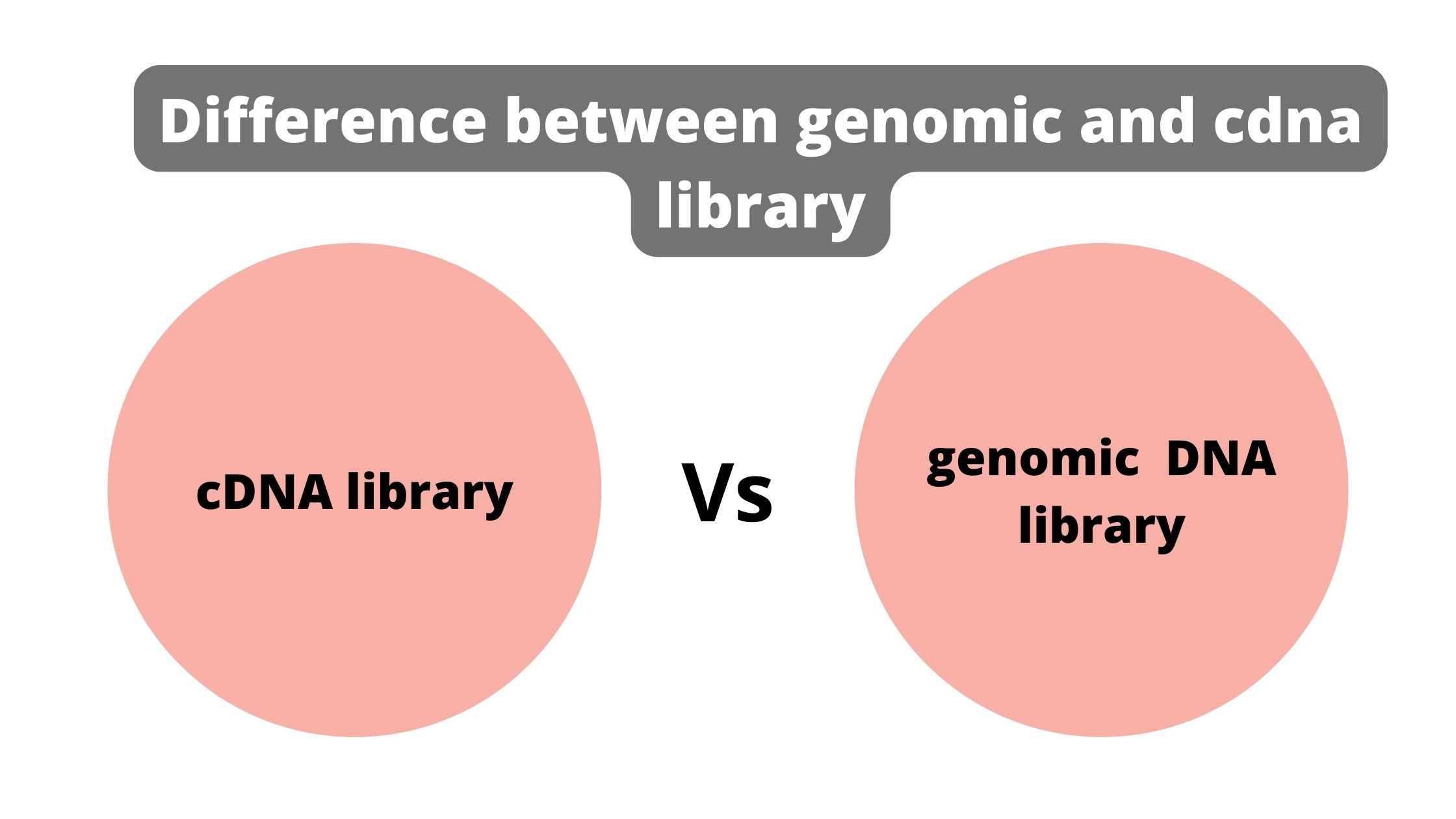 Difference between genomic and cdna library