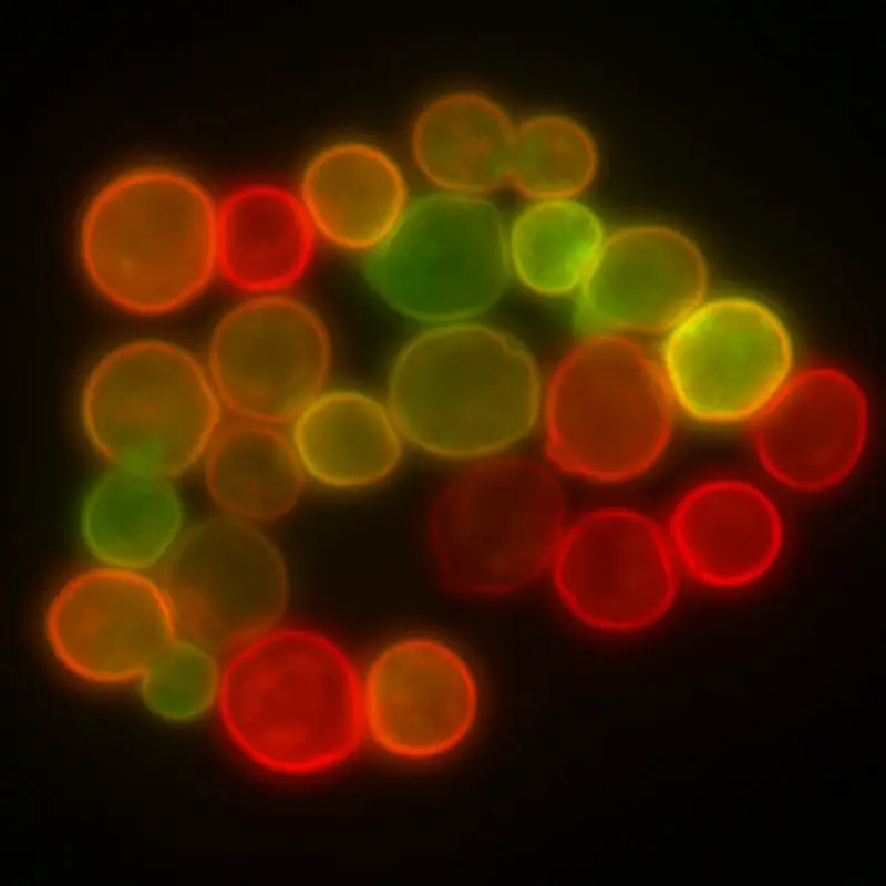 Fluorescence Microscopy Images - Yeast membrane proteins
