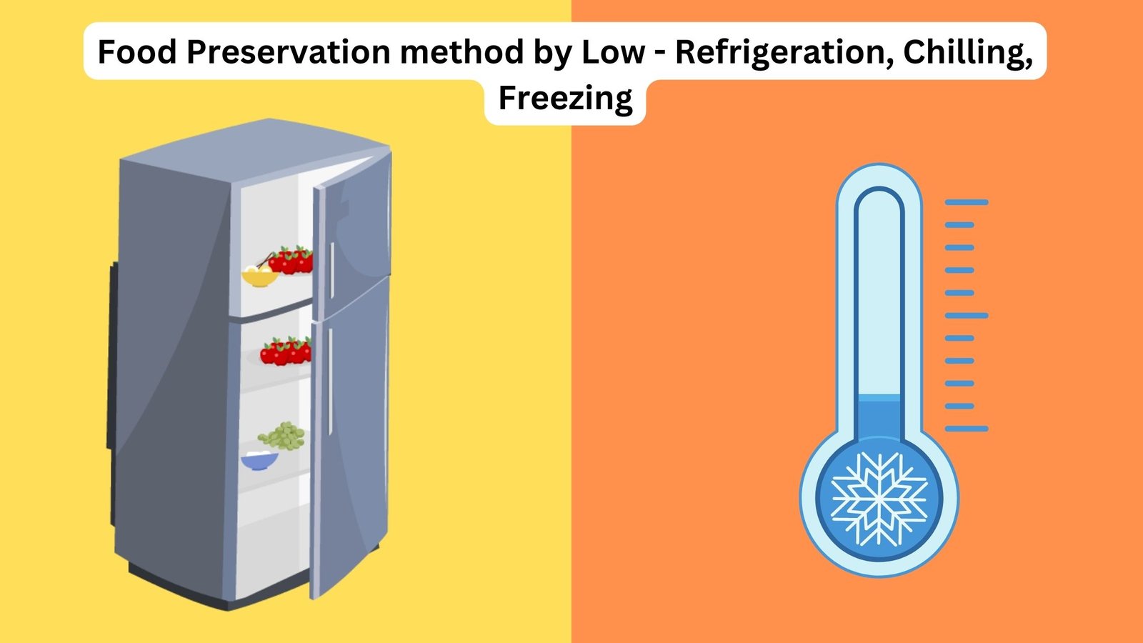 Food Preservation method by Low Temperature - Refrigeration, Chilling, Freezing
