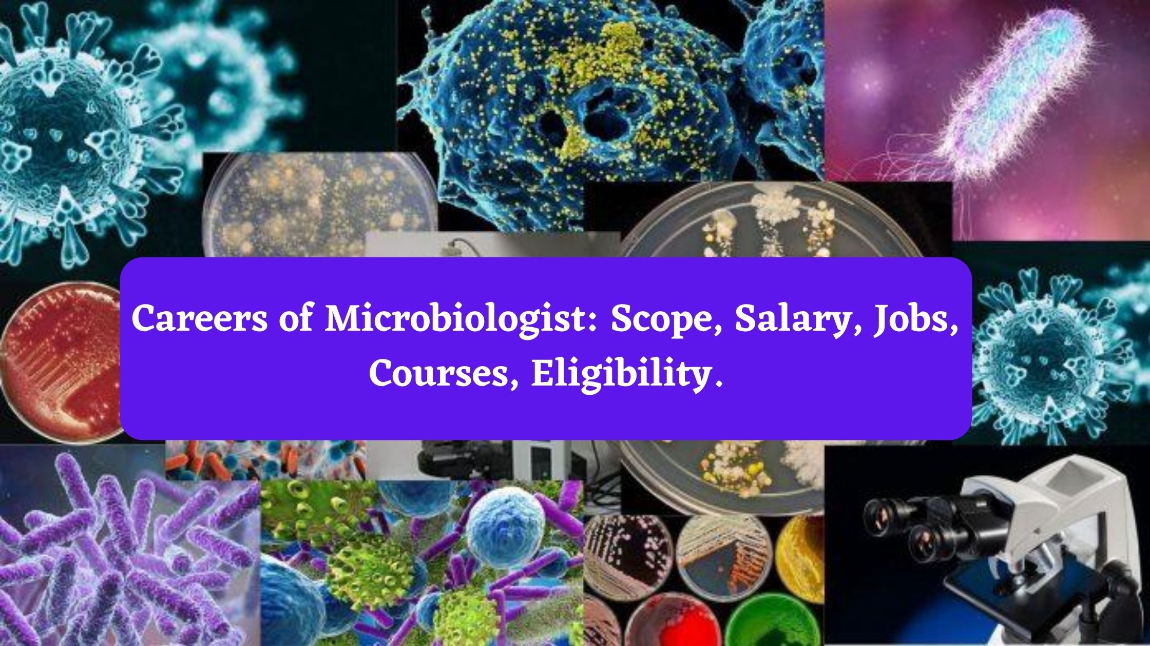 Careers of Microbiologist: Scope, Salary, Jobs, Courses, Eligibility.