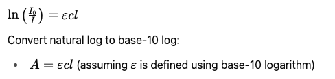 Beer-Lambert Law - Definition, Derivation, and Limitations 8 image 1086