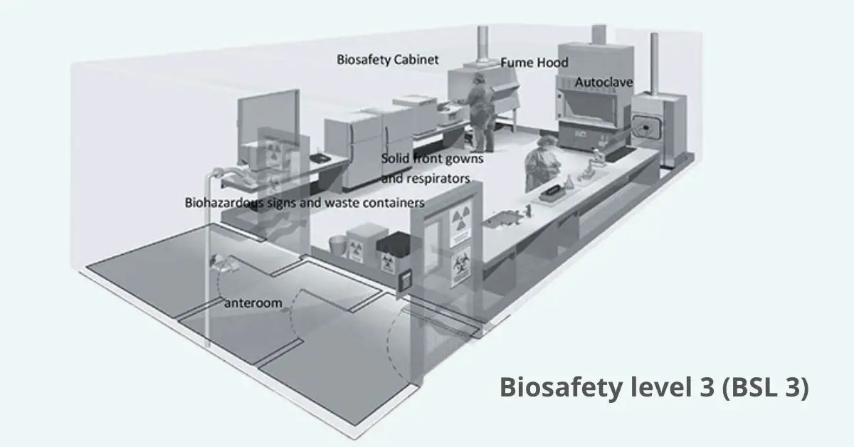 Biosafety levels With their Primary and Secondary Barriers.