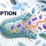 Ruptured cell releasing proteins, nucleic acids, and metabolites with visual cues for mechanical and enzymatic cell disruption methods.