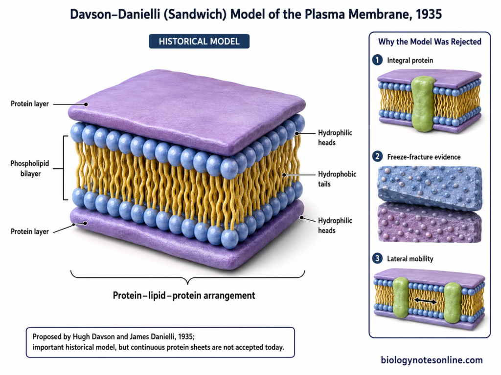 Davson–Danielli (Sandwich) Model of the Plasma Membrane