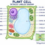 Detailed labeled plant cell diagram