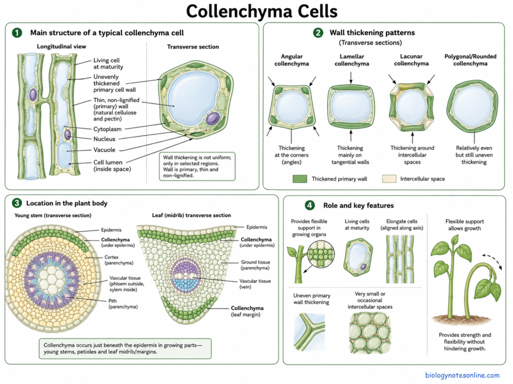 Diagram of Collenchyma Cells