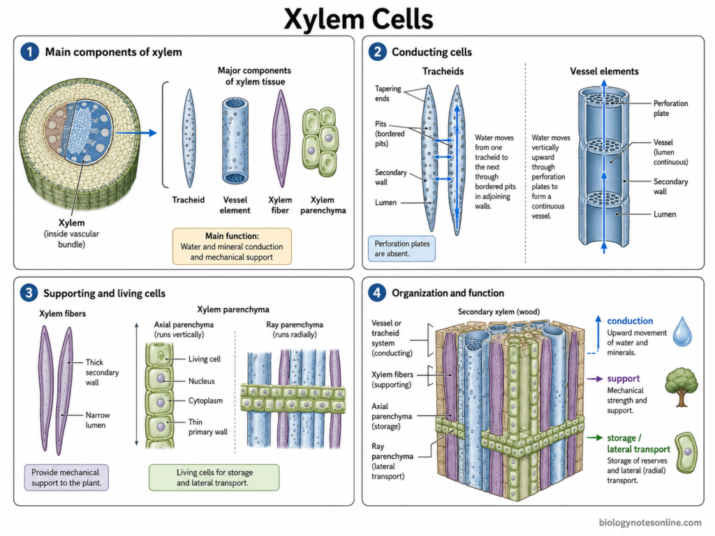 Diagram of Xylem Cells