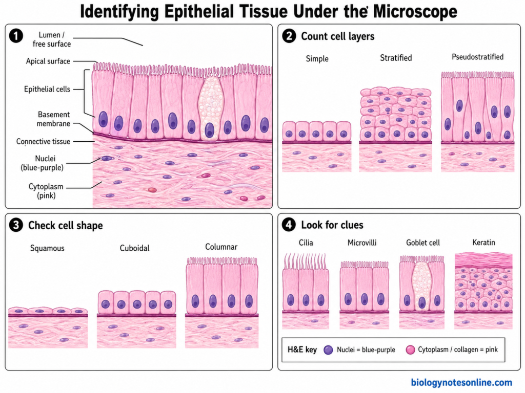 Identifying Epithelial Tissue Under the Microscope