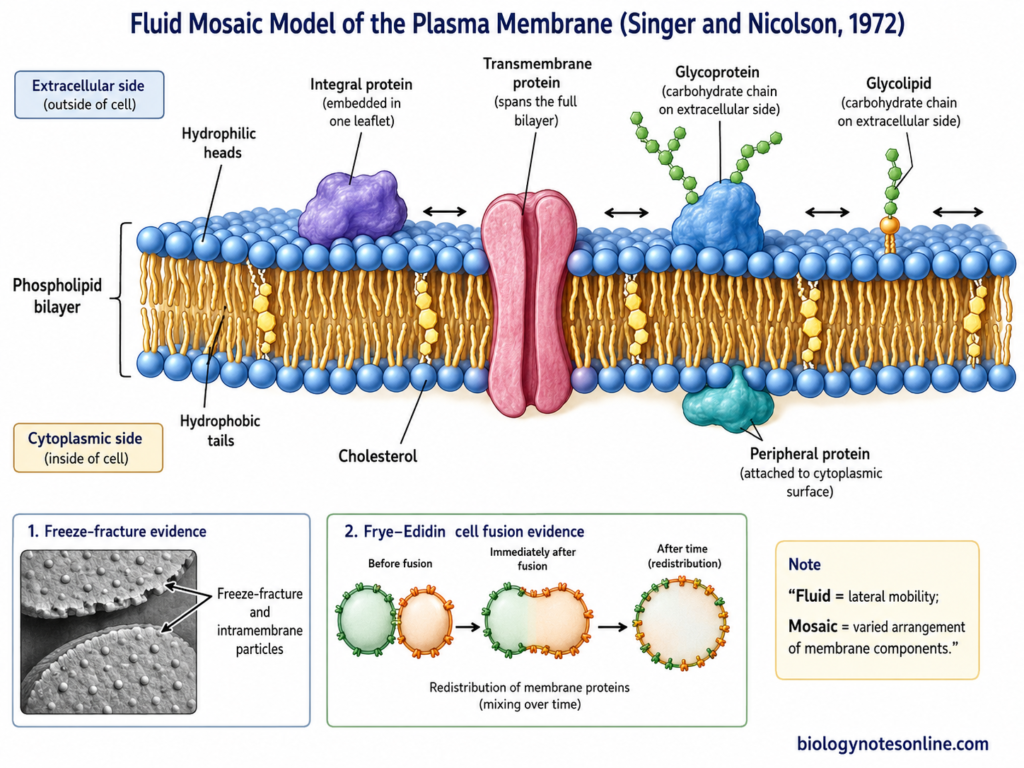 Fluid Mosaic Model of the Plasma Membrane (Singer and Nicolson, 1972)