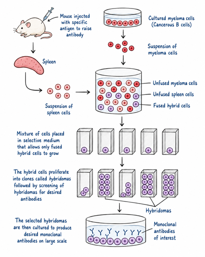 Monoclonal Antibodies - Definition, Types, Production, Side Effect, Applications 5 Method of production of monoclonal antibodies