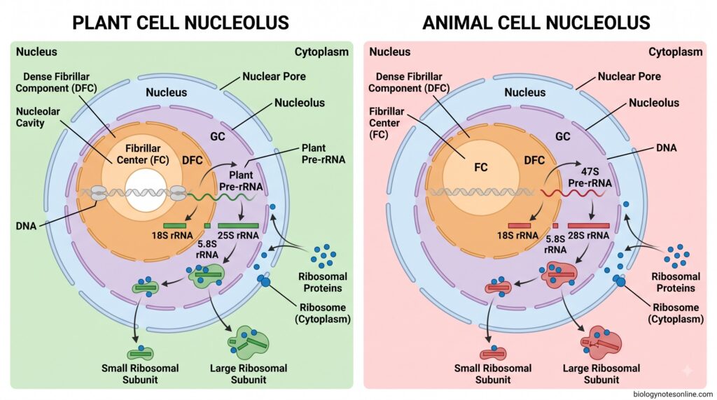Plant vs Animal Nucleolus