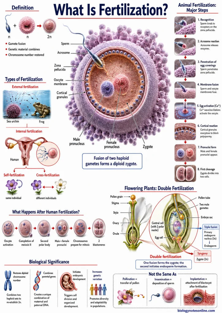 Fertilization infographic poster