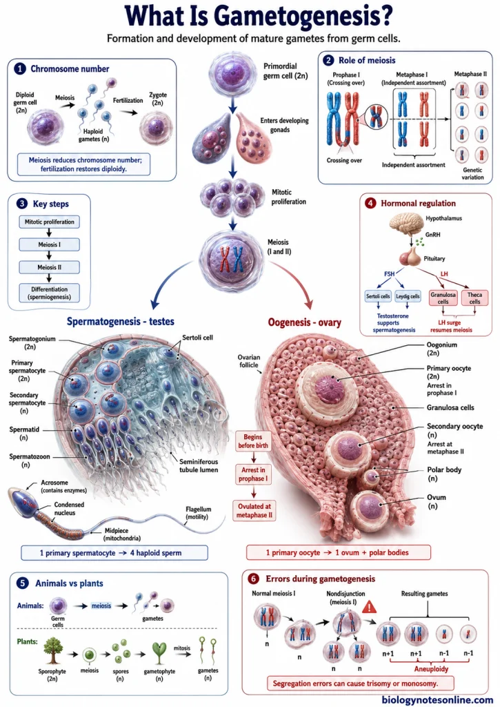 Gametogenesis: Definition, Process, Spermatogenesis and Oogenesis 7 What Is Gametogenesis - info poster