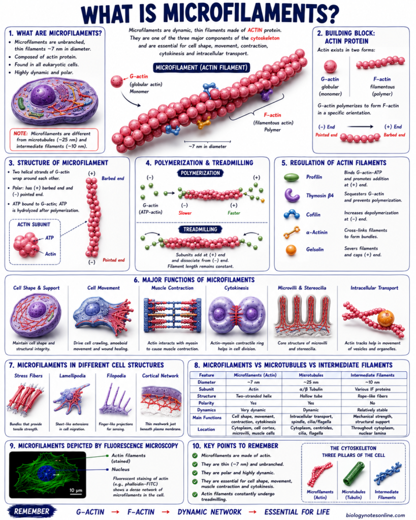 Microfilaments: Definition, Structure, Functions & Formation 7 What is Microfilaments