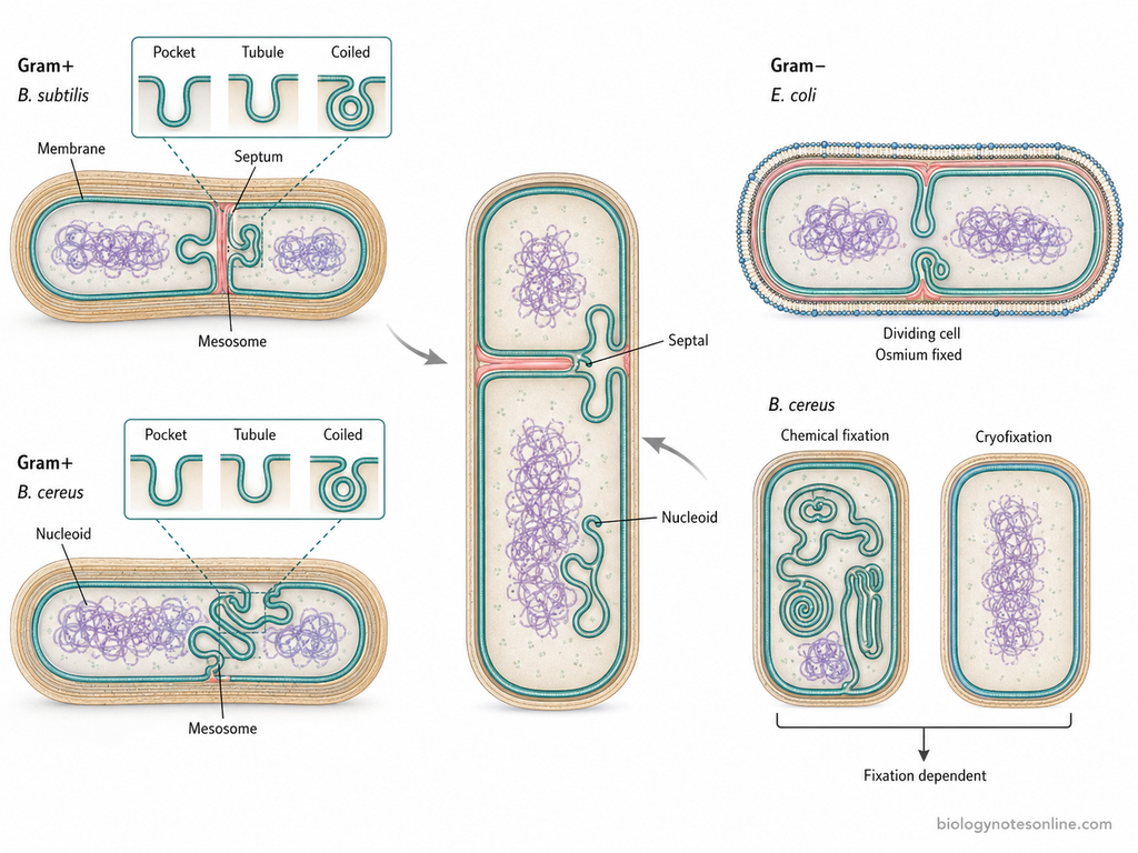 Diagram showing Where Are Mesosomes Found