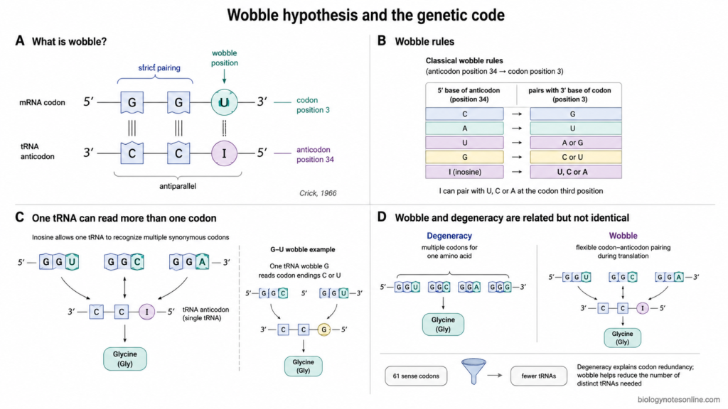Genetic Code – Definition, Codon Table, Properties, and Examples 6 Wobble Hypothesis and Genetic Code
