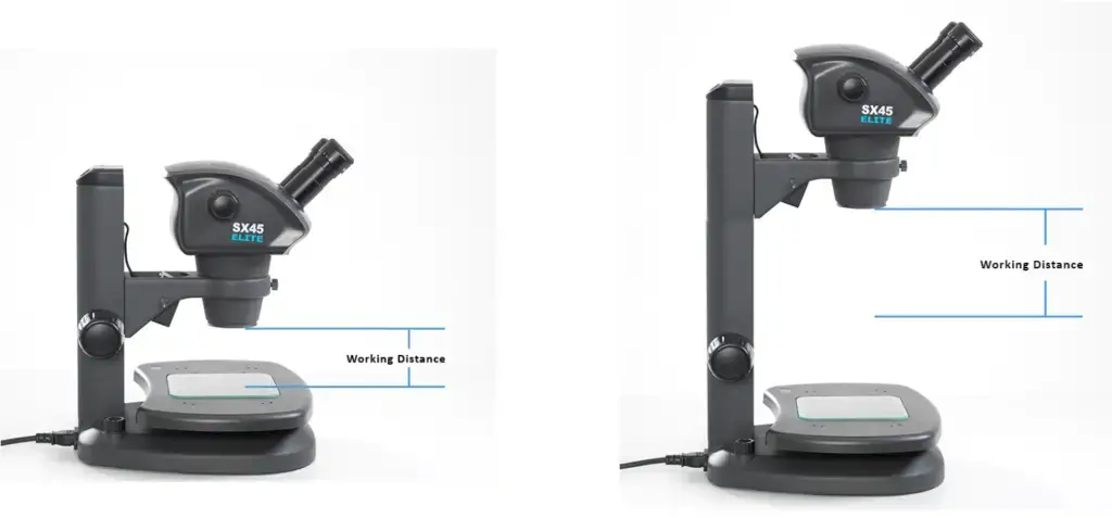 What is working distance in Microscope?