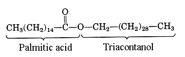 molecular structure of beeswax.