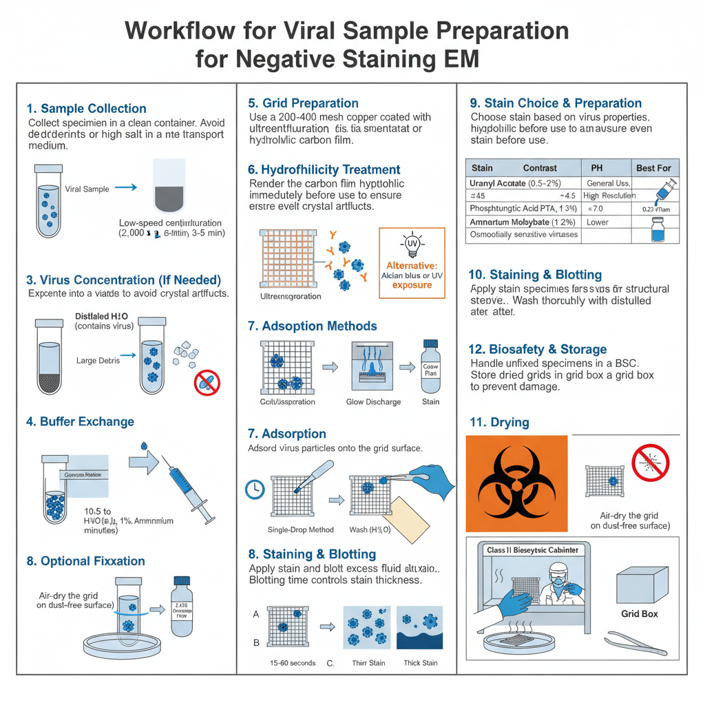Preparation of Viral samples for Staining and Visualization