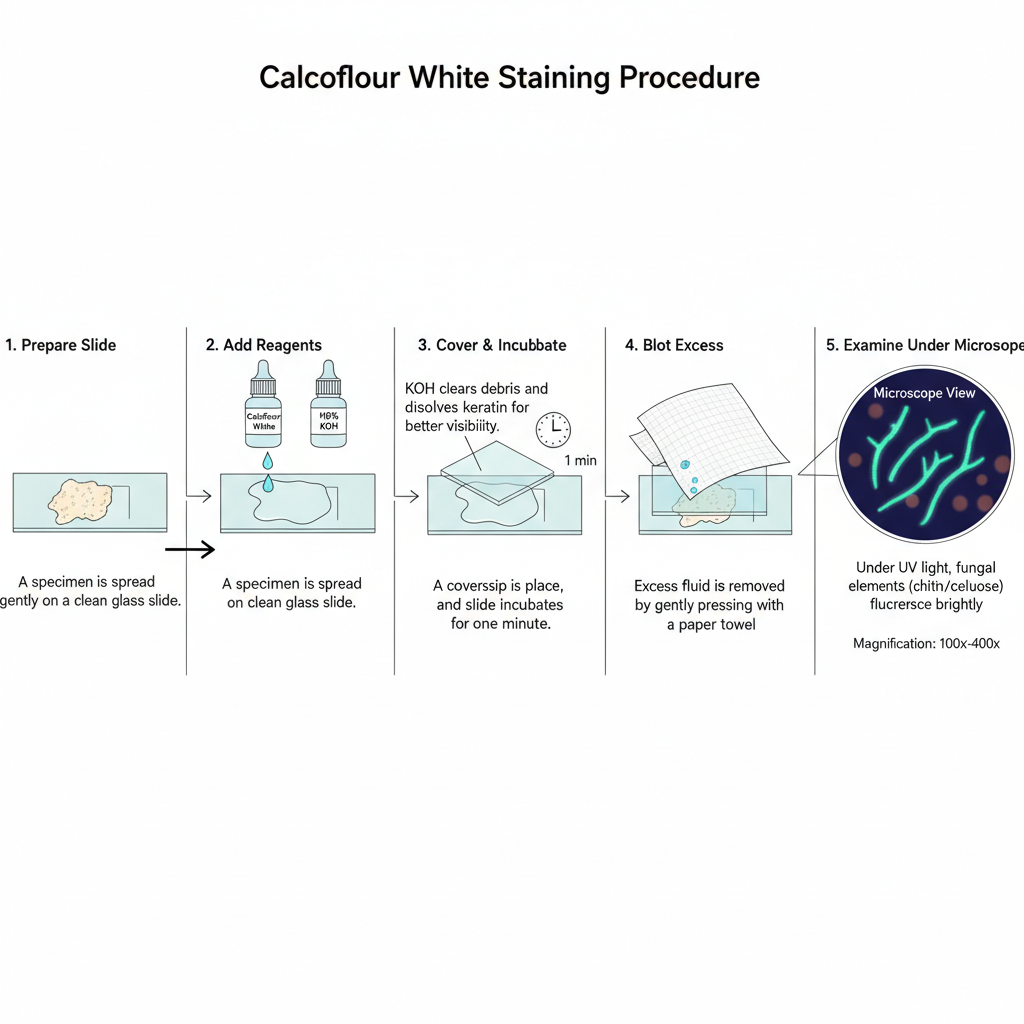Procedure of Calcofluor White Staining
