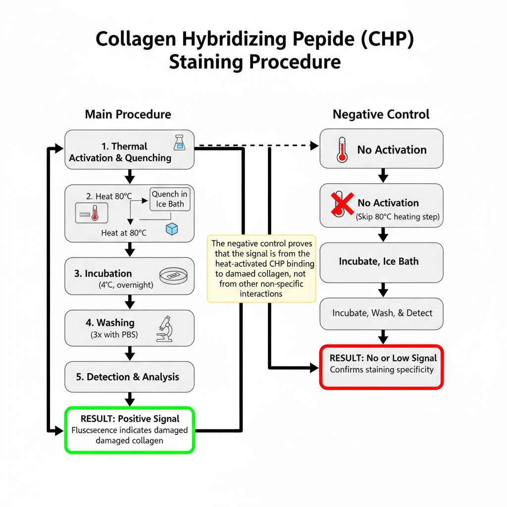 Collagen Hybridizing Peptide Staining - Principle, Procedure, Uses 1 Procedure of Collagen Hybridizing Peptide Staining
