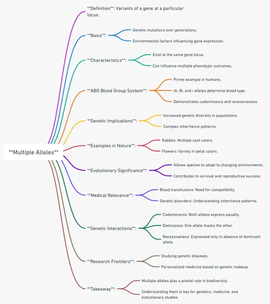 Mindmap on Multiple Alleles
