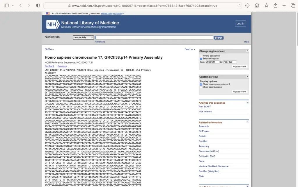 Step by Step Process to retrieve gene sequences from NCBI