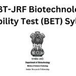 DBT-JRF Biotechnology Eligibility Test (BET) Syllabus