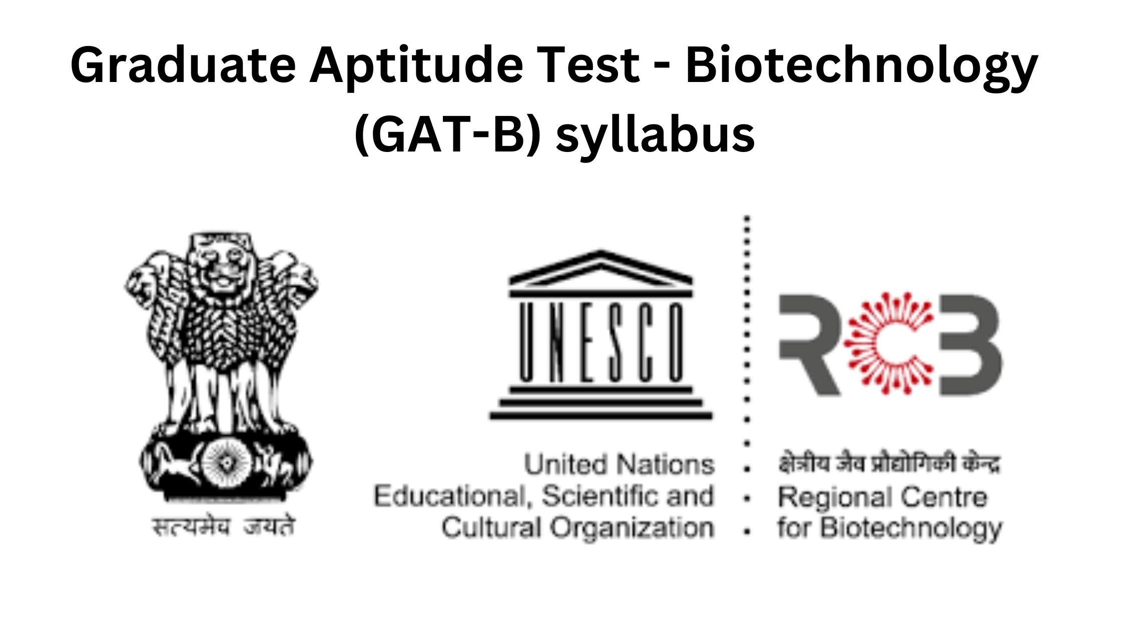 Graduate Aptitude Test - Biotechnology (GAT-B) syllabus