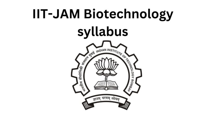 IIT-JAM Biotechnology syllabus