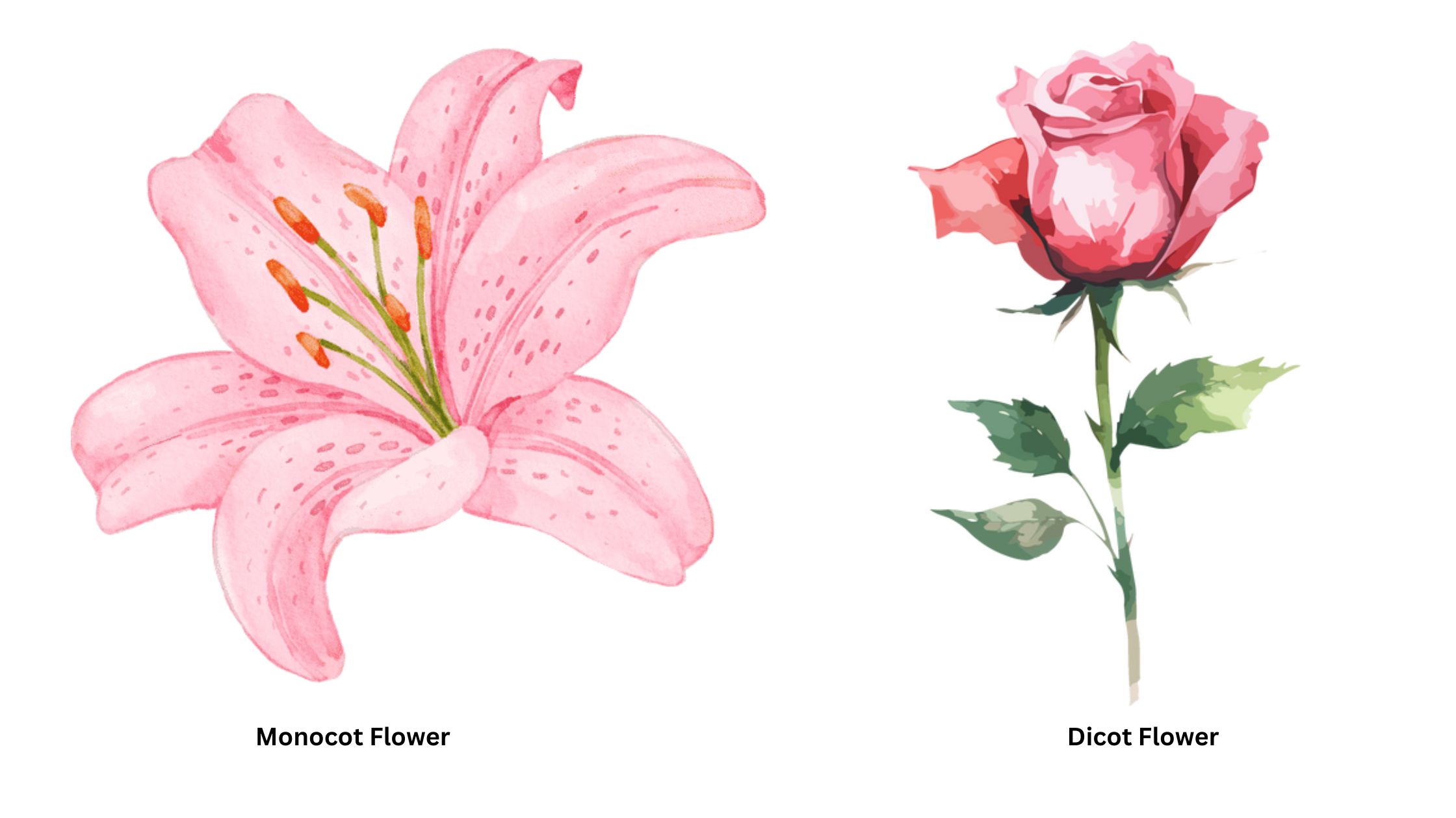 Monocot and Dicot Flower - Characteristics, Structure, Functions, Examples