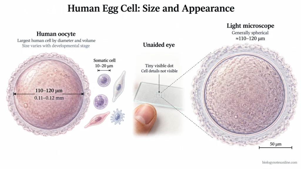 Egg Cell Size and Appearance