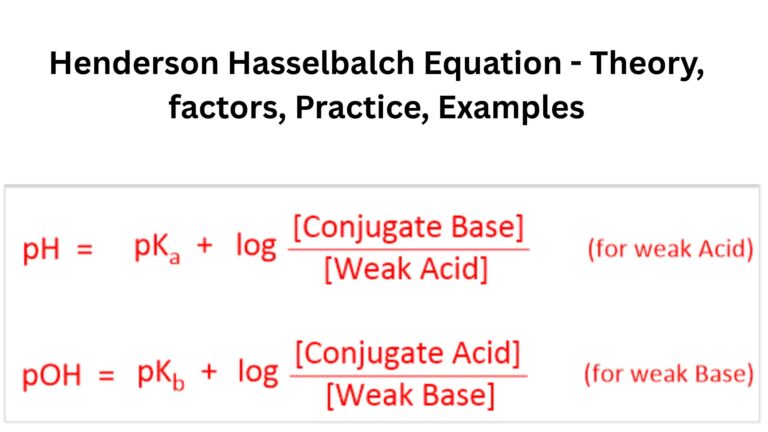 Henderson Hasselbalch Equation - Theory, factors, Practice, Examples