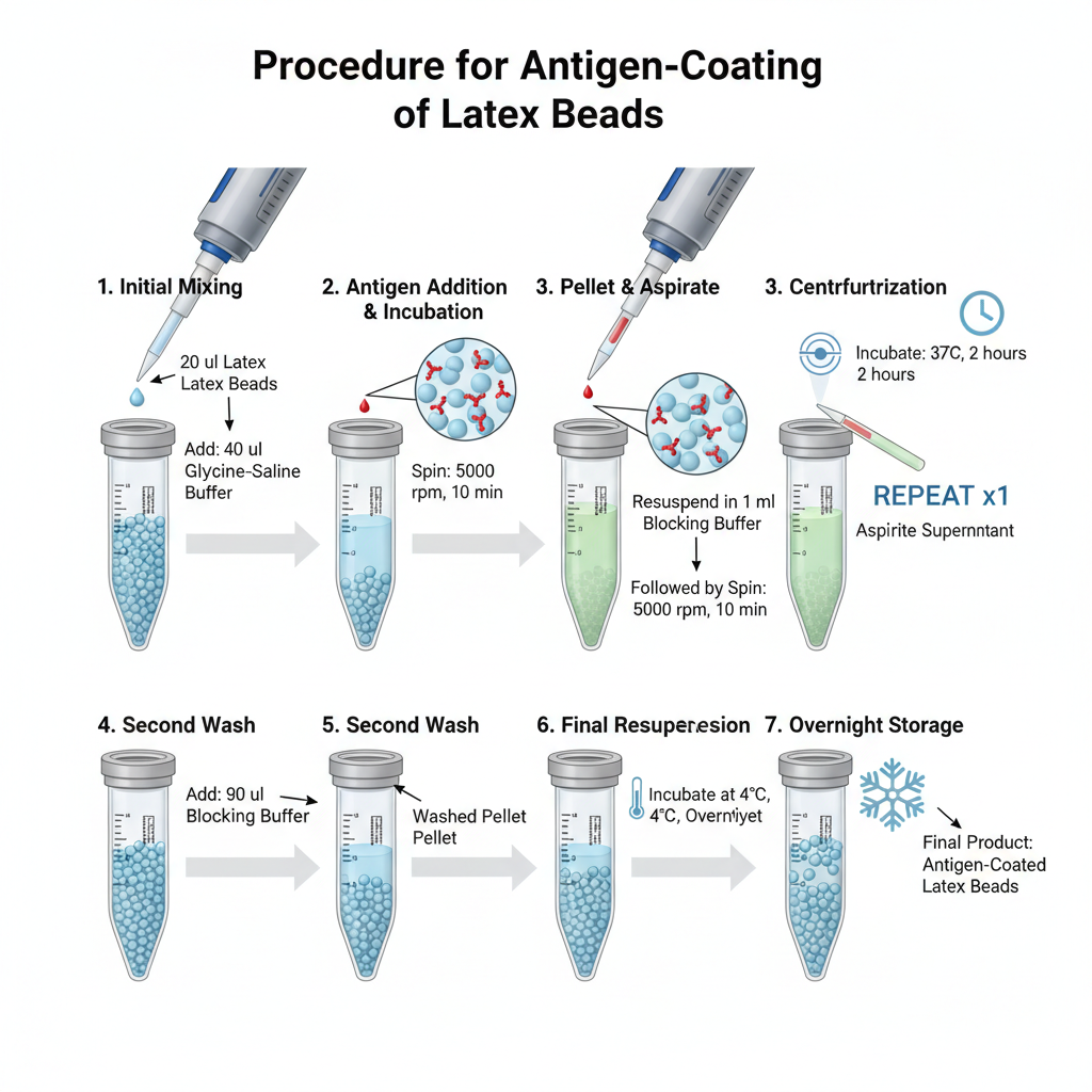 Coating of Latex (For detection of antibodies)