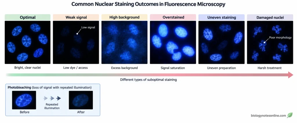 Common Nuclear Staining Problems and Microscopic Appearance