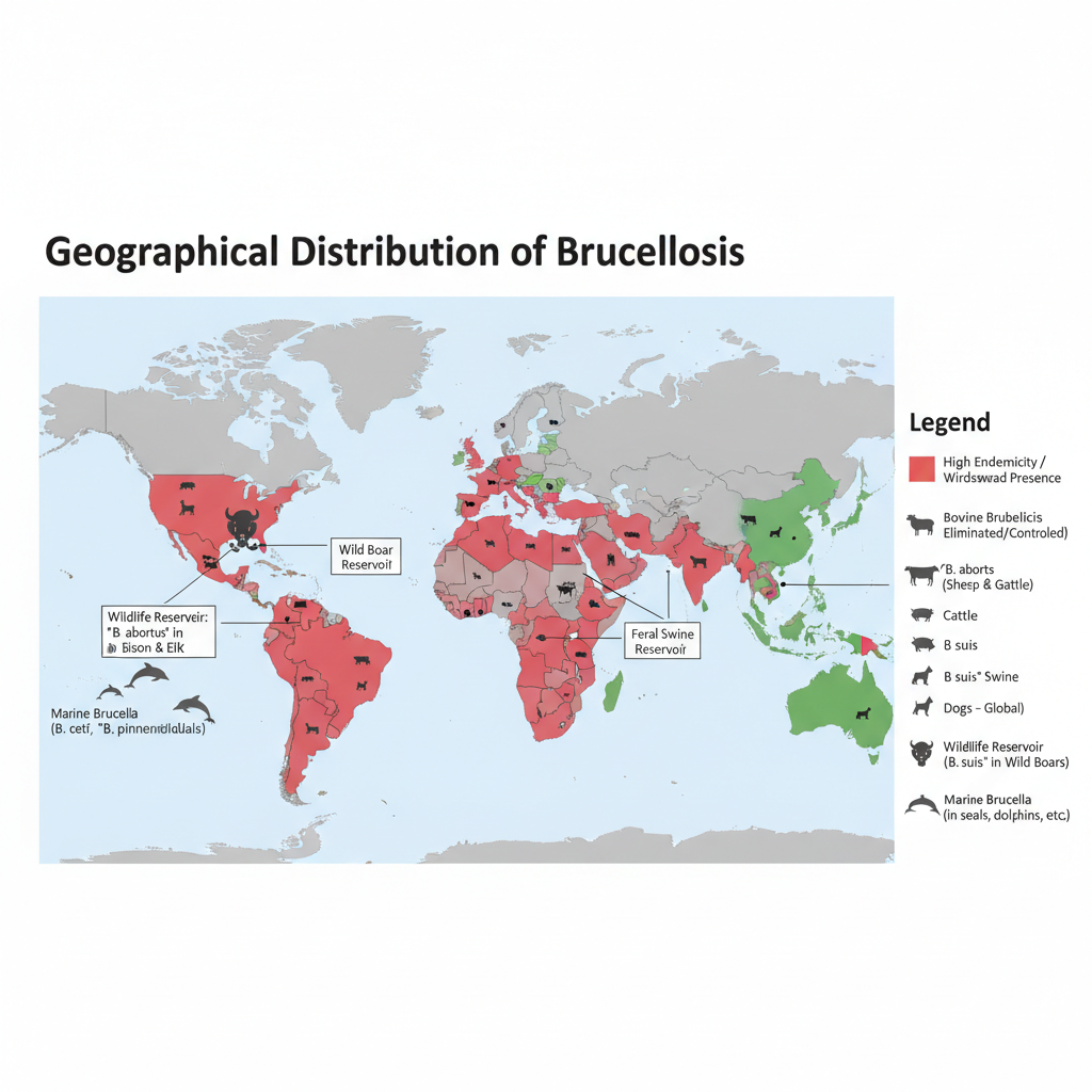 Brucella - Habitat, Morphology, Pathogenesis, Treatment 1 Geographical Distribution of Brucellosis