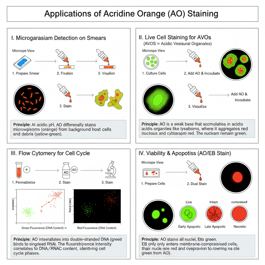 Procedure of Acridine Orange Staining