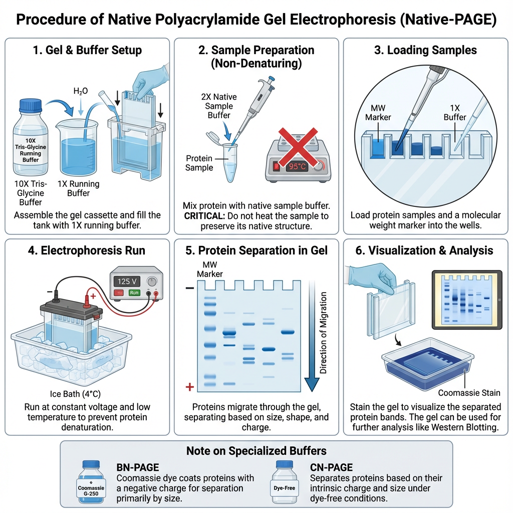 Native Polyacrylamide Gel Electrophoresis (PAGE) 2 Procedure of Native Polyacrylamide Gel Electrophoresis