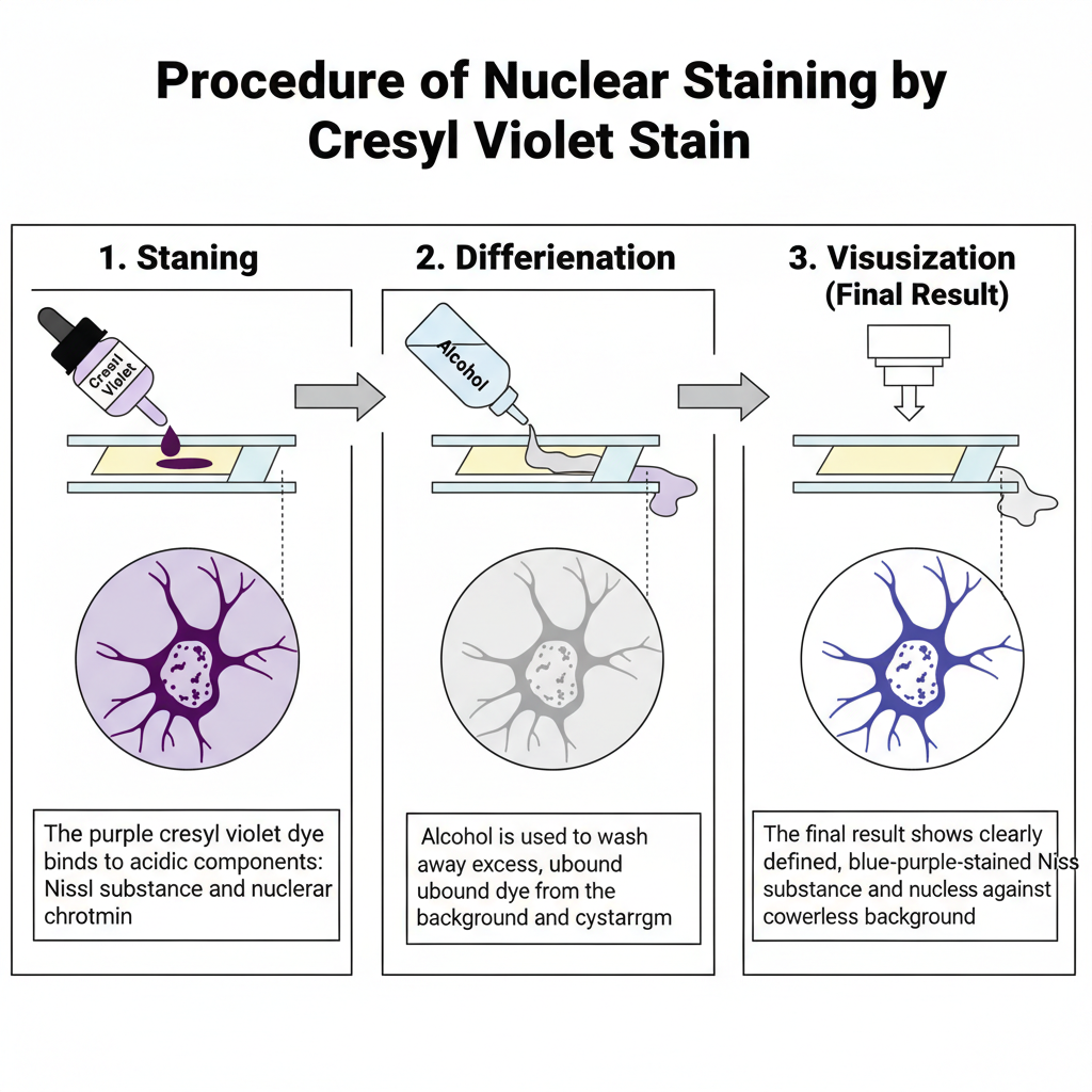 Nuclear Staining- Principle, Procedure, Uses 7 Procedure of Nuclear Staining by Cresyl Violet Stain