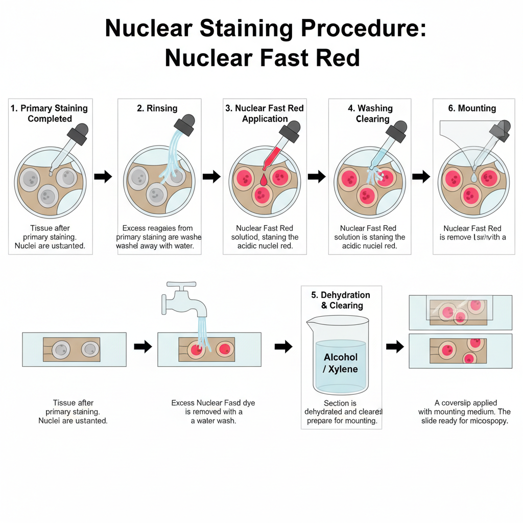 Nuclear Staining- Principle, Procedure, Uses 8 Procedure of Nuclear Staining by Nuclear Fast Red