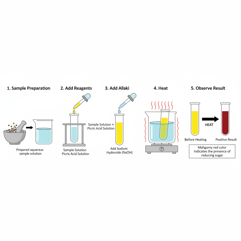 Procedure of Picric Acid Test