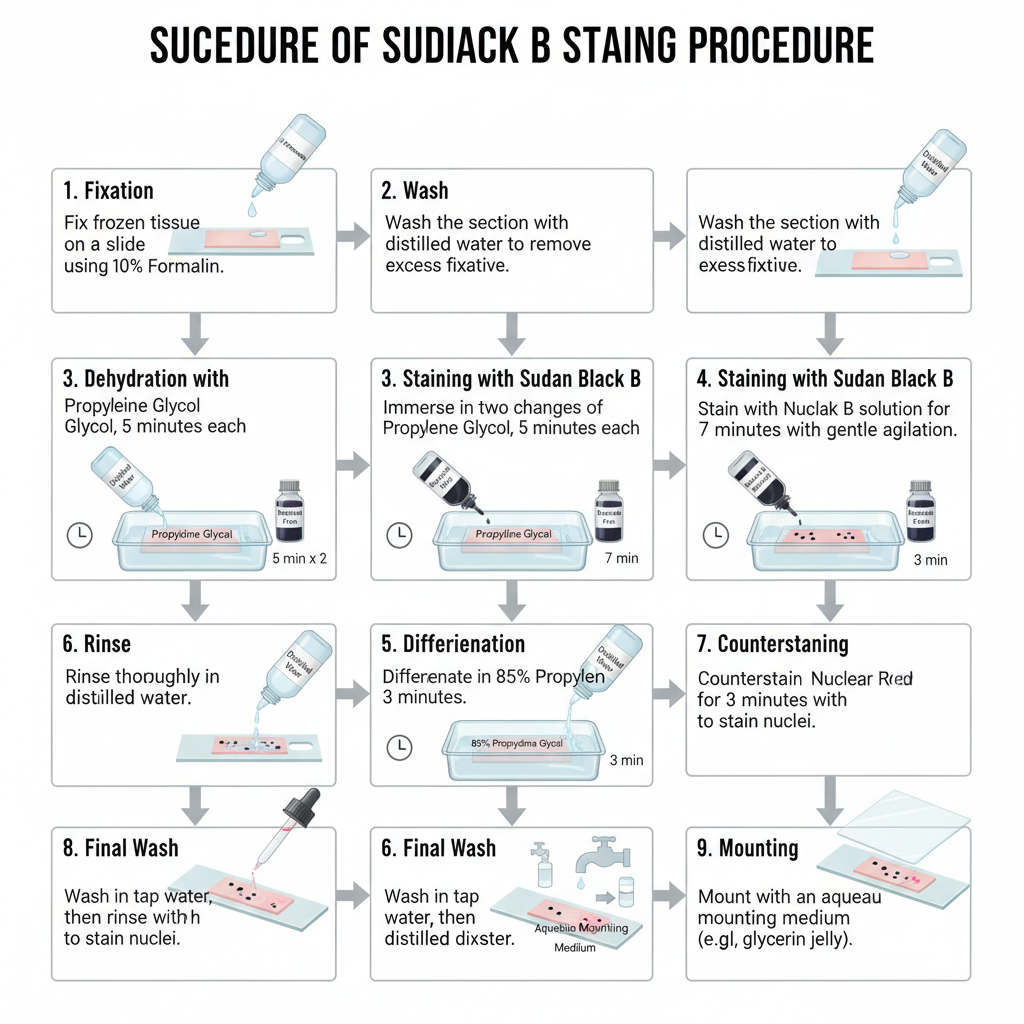 Procedure of Sudan Black B Stain