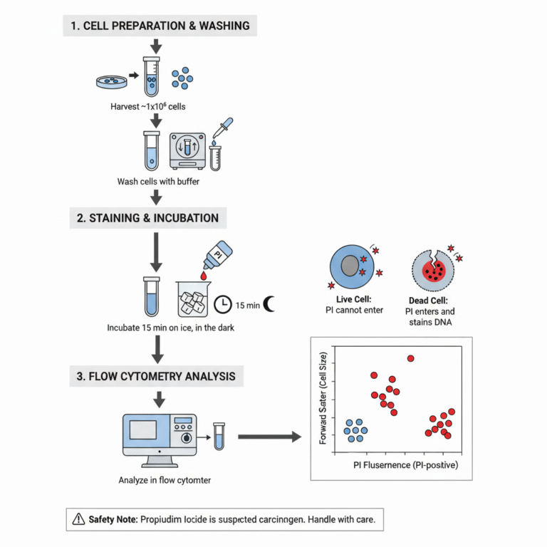 Procedure of Viability test by propidium iodide