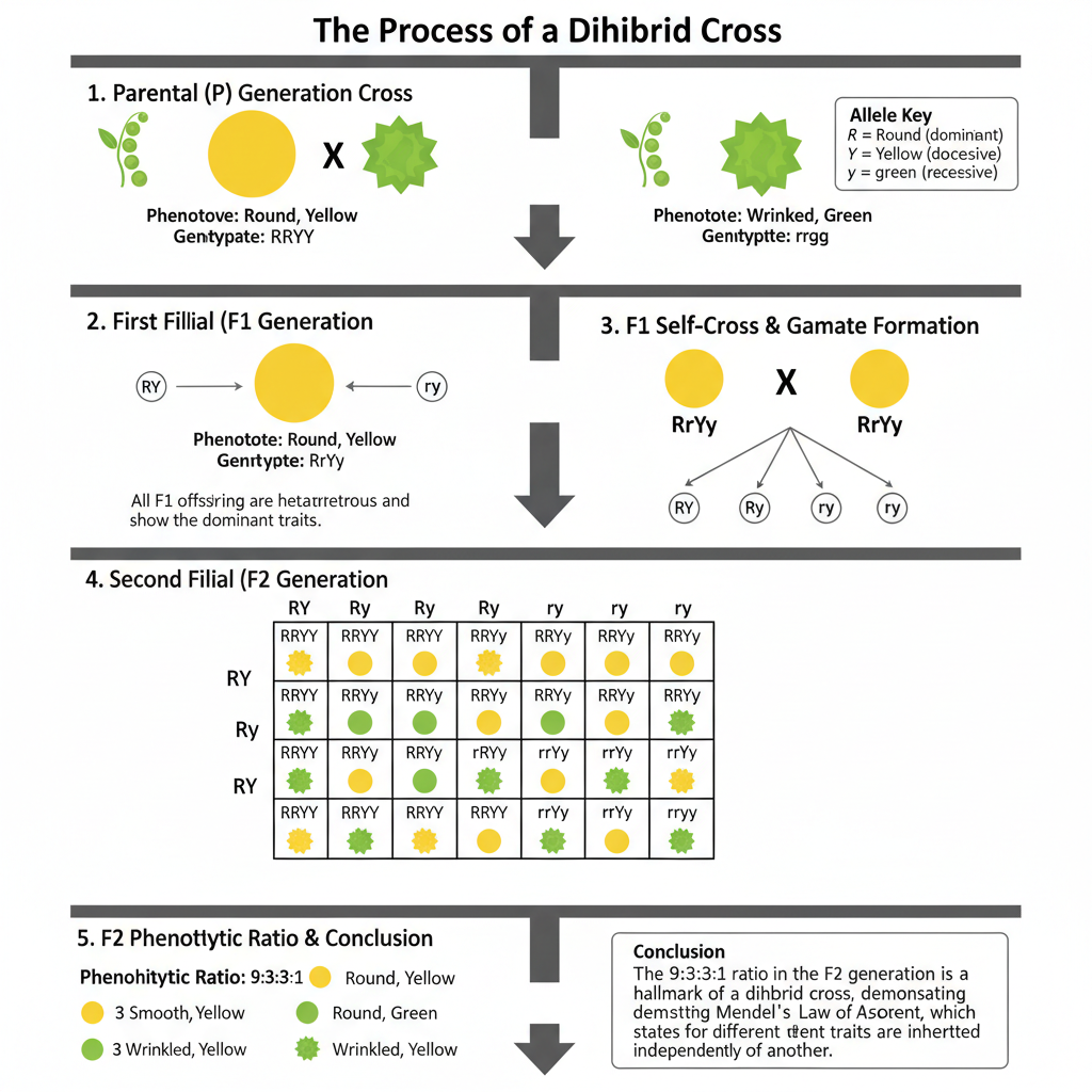 Process of Dihybrid Cross