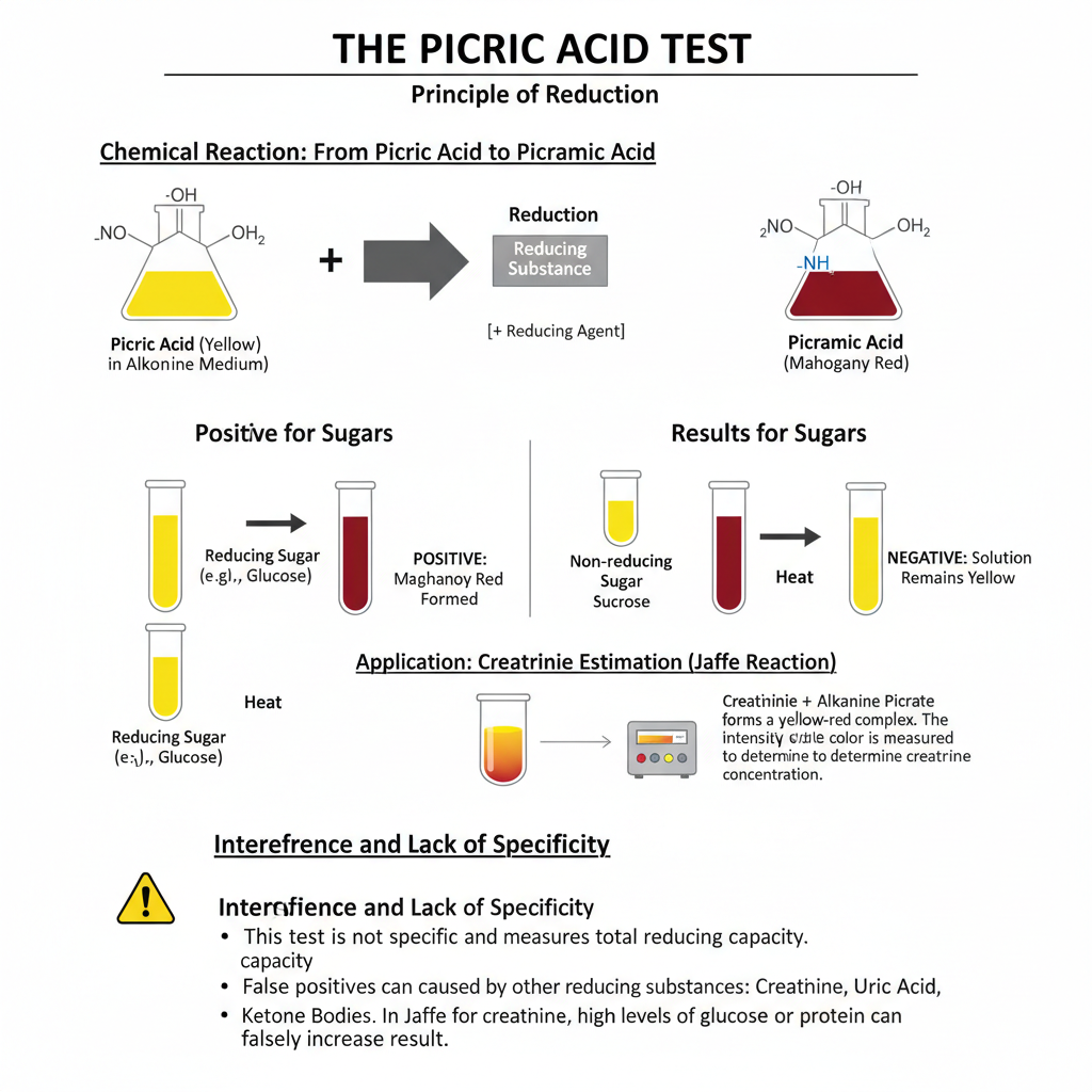 Result of Picric Acid Test