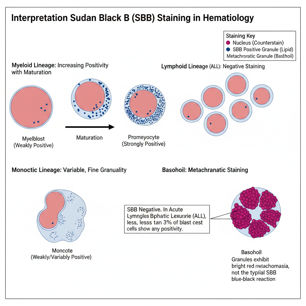 Results and Interpretation of Sudan Black B stains