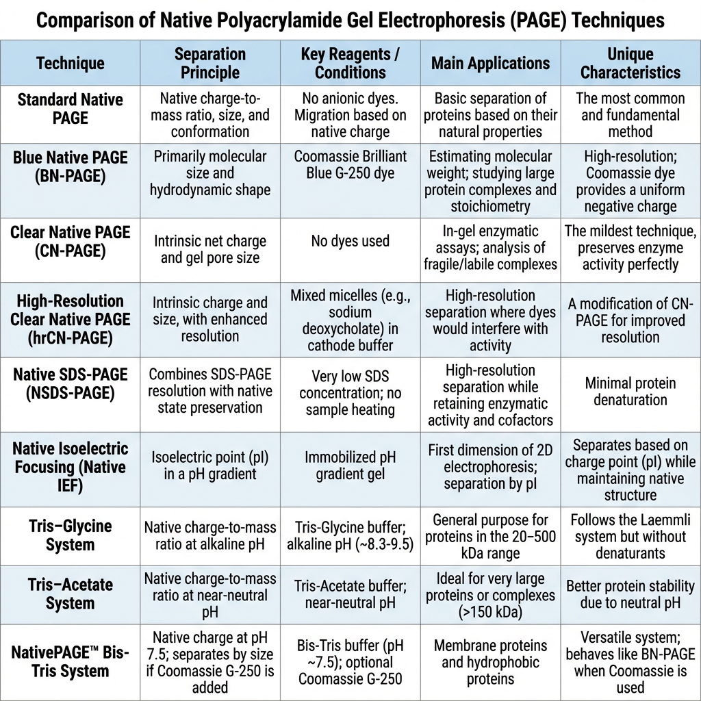 Native Polyacrylamide Gel Electrophoresis (PAGE) 1 Types of Native Polyacrylamide Gel Electrophoresis