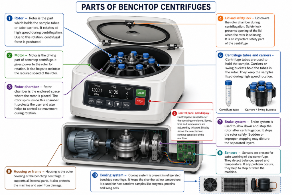 Parts of Benchtop Centrifuges