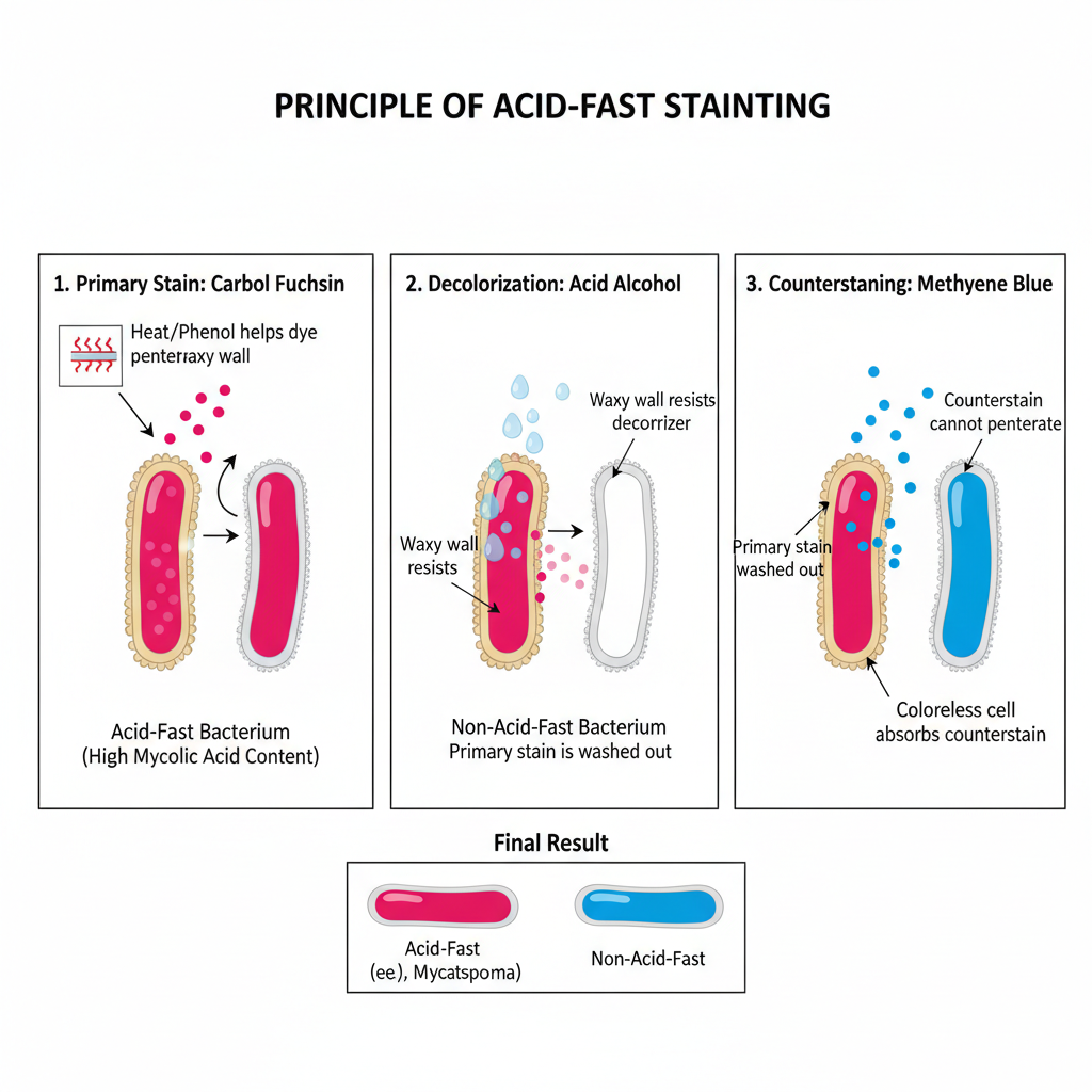 Principle of Acid Fast Stain
